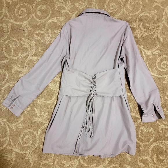 Back Corset Beige Dress - Picture 2 of 2